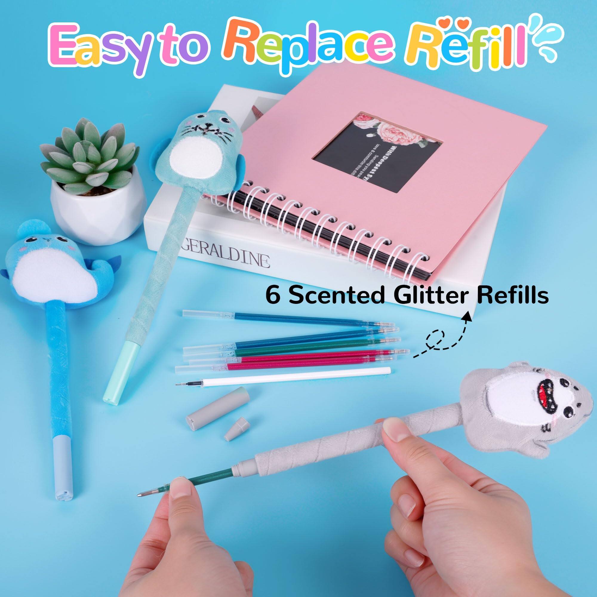 Easy to Replace Refill

6 Scented Glitter Refills