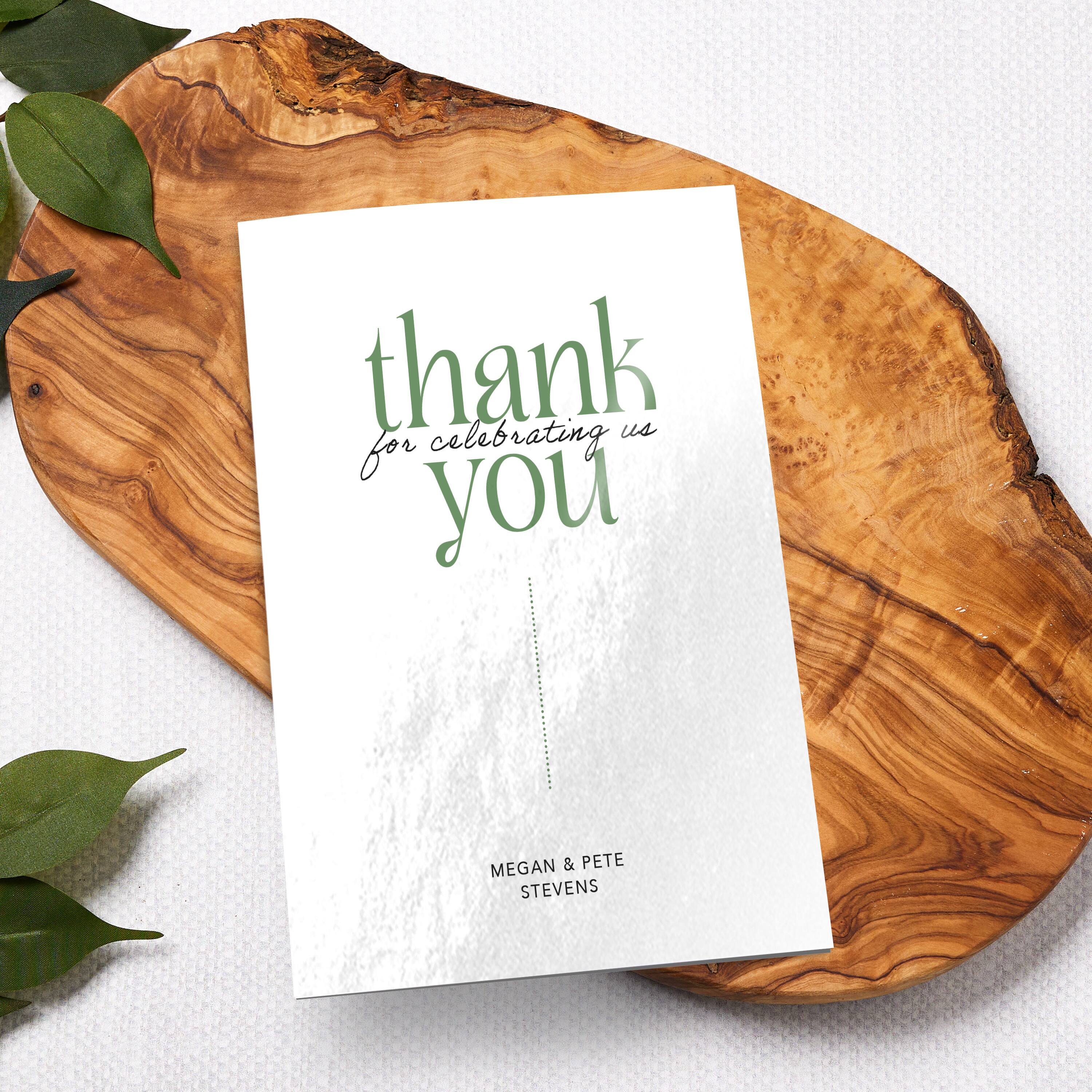 thank you  
for celebrating us  

MEGAN & PETE  
STEVENS