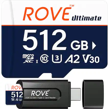 ROVE Ultimate
512 GB
microSDXC I
10
U3
A2
V30
ROVE
512 GB
USB 3.2 Gen-1 Type-C Card Reader