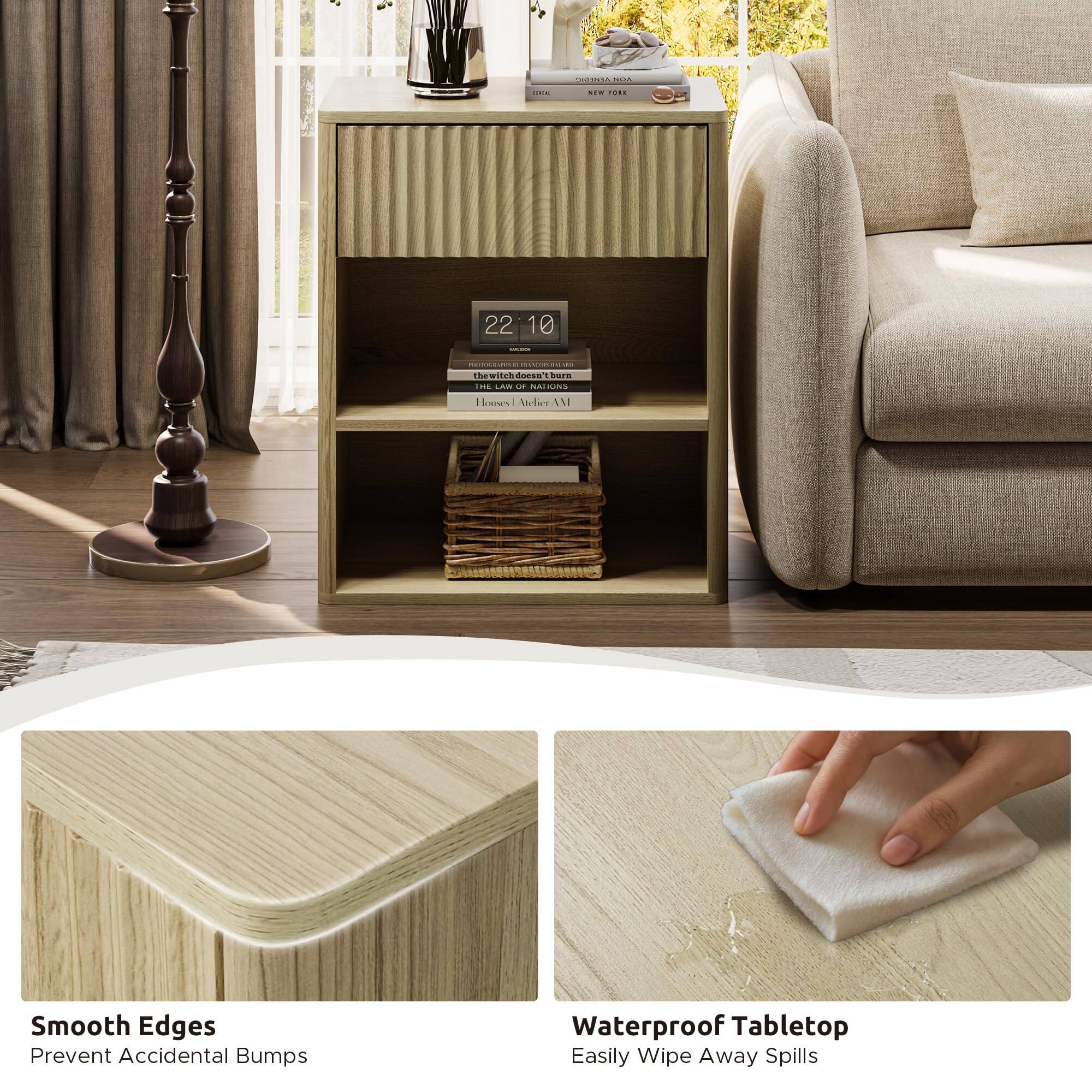 - Smooth Edges Prevent Accidental Bumps
- Waterproof Tabletop Easily Wipe Away Spills