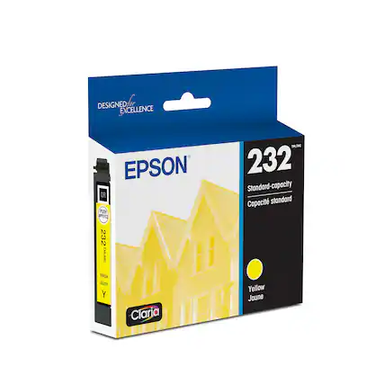 Designed for Epson Excellence EPSON 232 TM/MC 232 Standard-capacity Capacit standard Yellow Jaune A Claria TM/MC