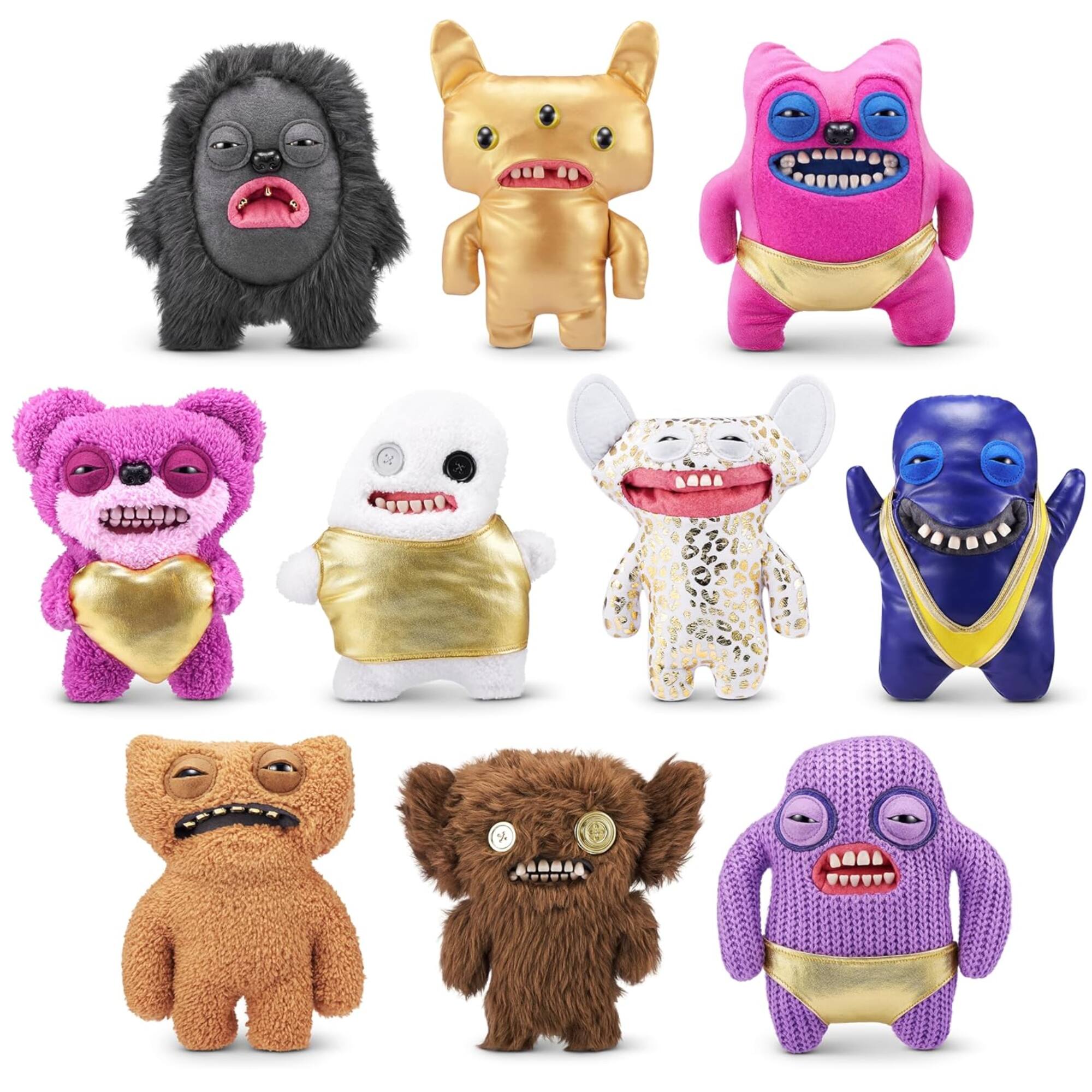 Alt View 4. Fuggler - Fuggler Gold Fuggs by ZURU Funny Ugly Monster, Plush, Collectible, Toy (Mr Needles - Pants) - Assorted Pre-Pack.