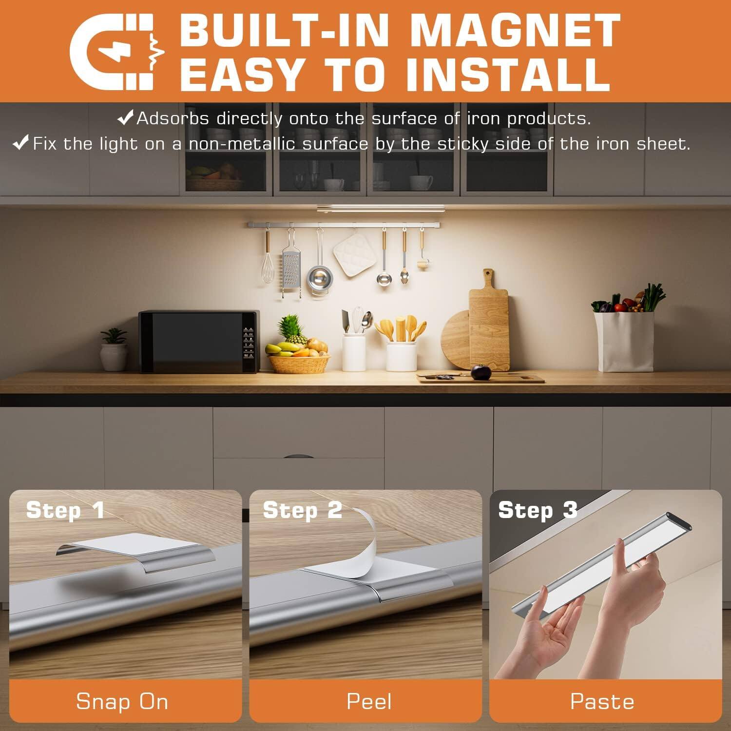 Alt View 1. Schertz - Wireless LED Motion Sensor Light, 2000mAh Rechargeable, Magnetic, White.