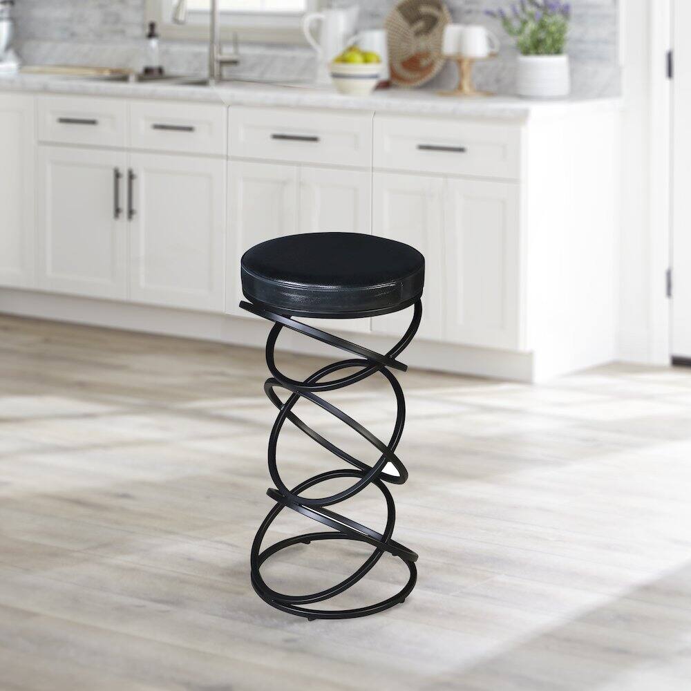 Alt View 6. Porter Designs - Polaris Leather 30" Bar Stool - Gray.