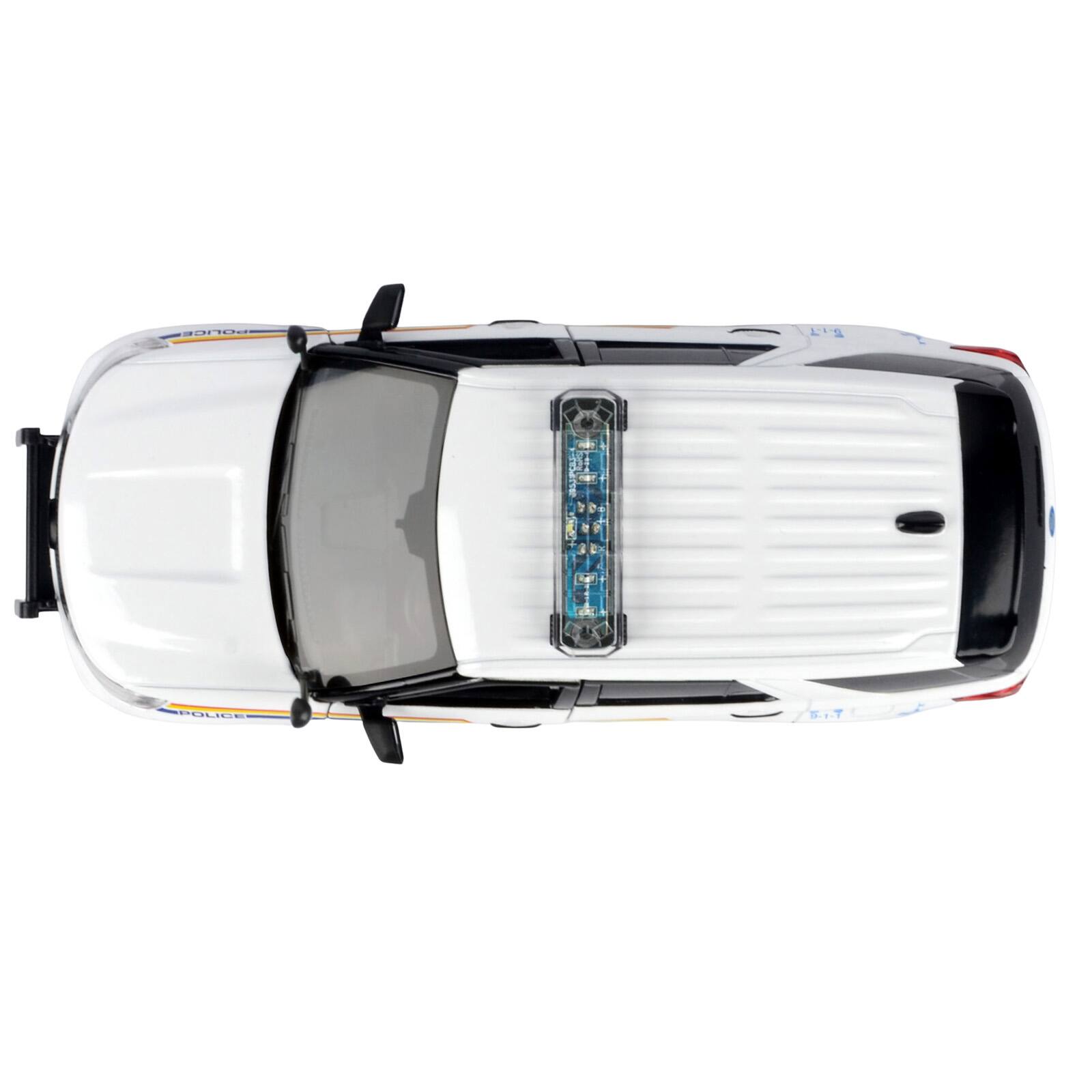 Alt View 4. Motormax - 2022 Ford Police Interceptor Utility White "RCMP" with Flashing Lights & Sounds 1/24 Diecast Model Car by Motormax.