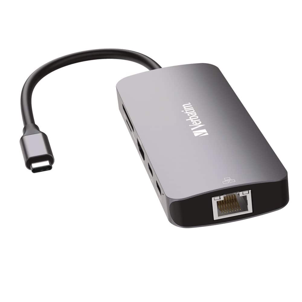 Verbatim - 32152 9 Port USB-C Pro Multiport Hub - Gray