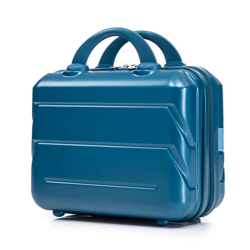 Alt View 4. Ropilly - Ropilly 2 Piece Luggage Set Hard Shell Suitcase with Cosmetic Case 20 Inch Dark Blue - Dark Blue.