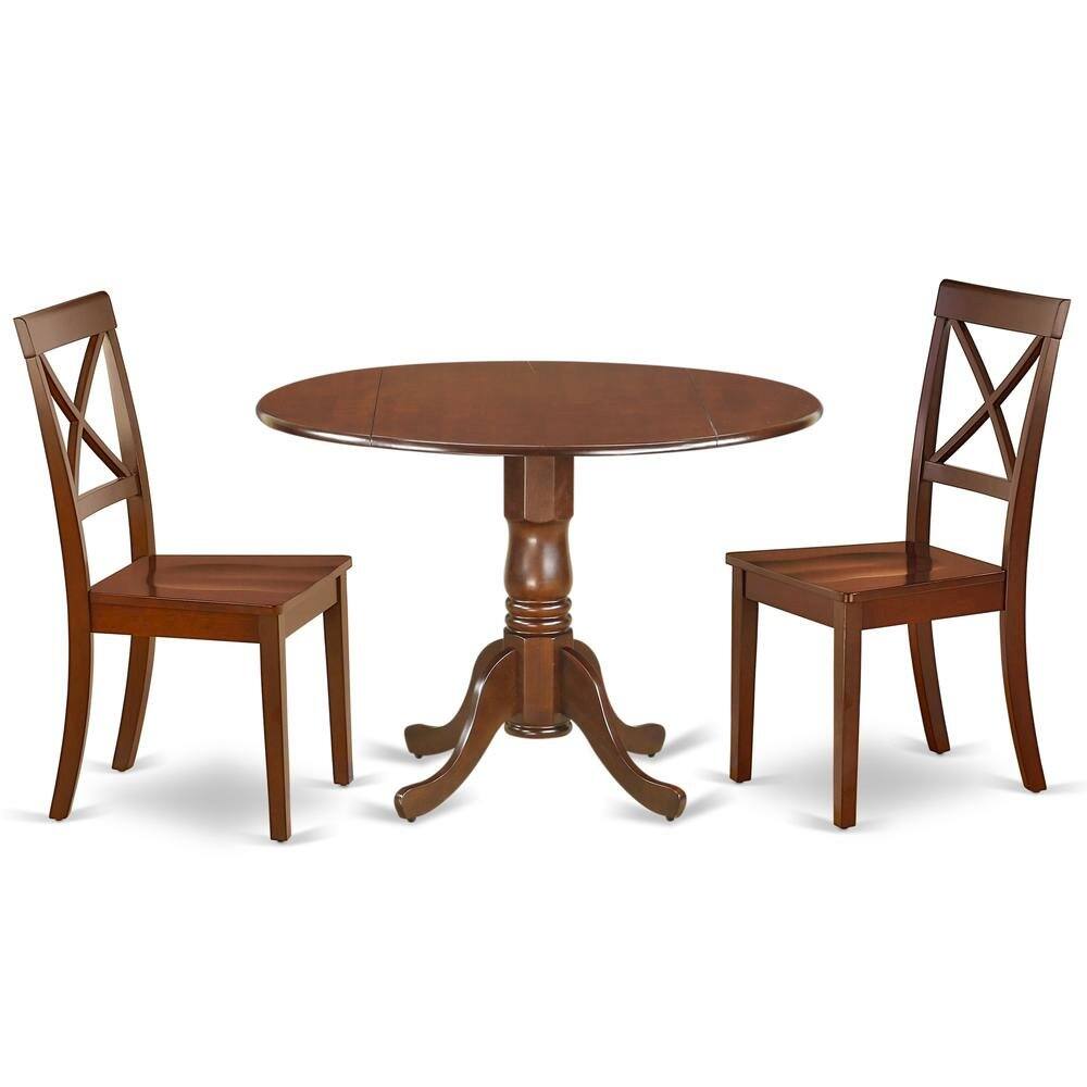Back. FurniFact - Mahogany Dining Set - Brown.