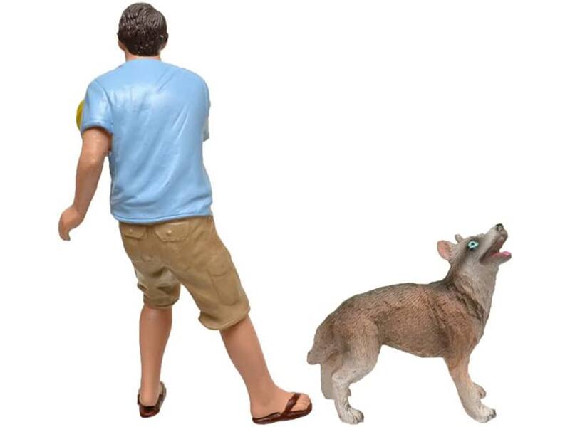 Alt View 2. American Diorama - Man and Dog 2 Piece Figure Set For 1:18 Scale Models by American Diorama.