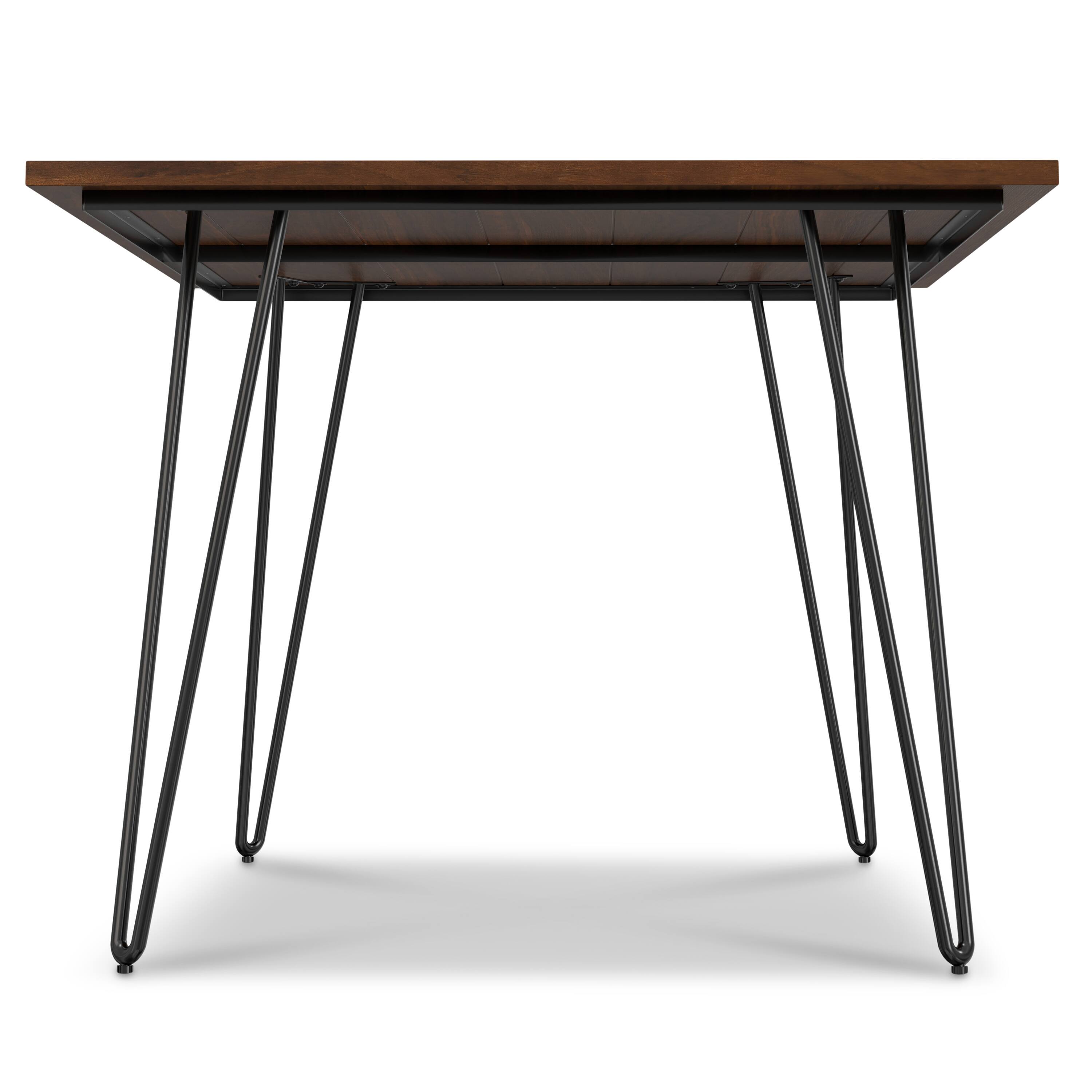 Alt View 4. Simpli Home - Hunter 66 inch x 40 inch Rectangle Industrial Dining Table in Walnut Veneer - Walnut Veneer.