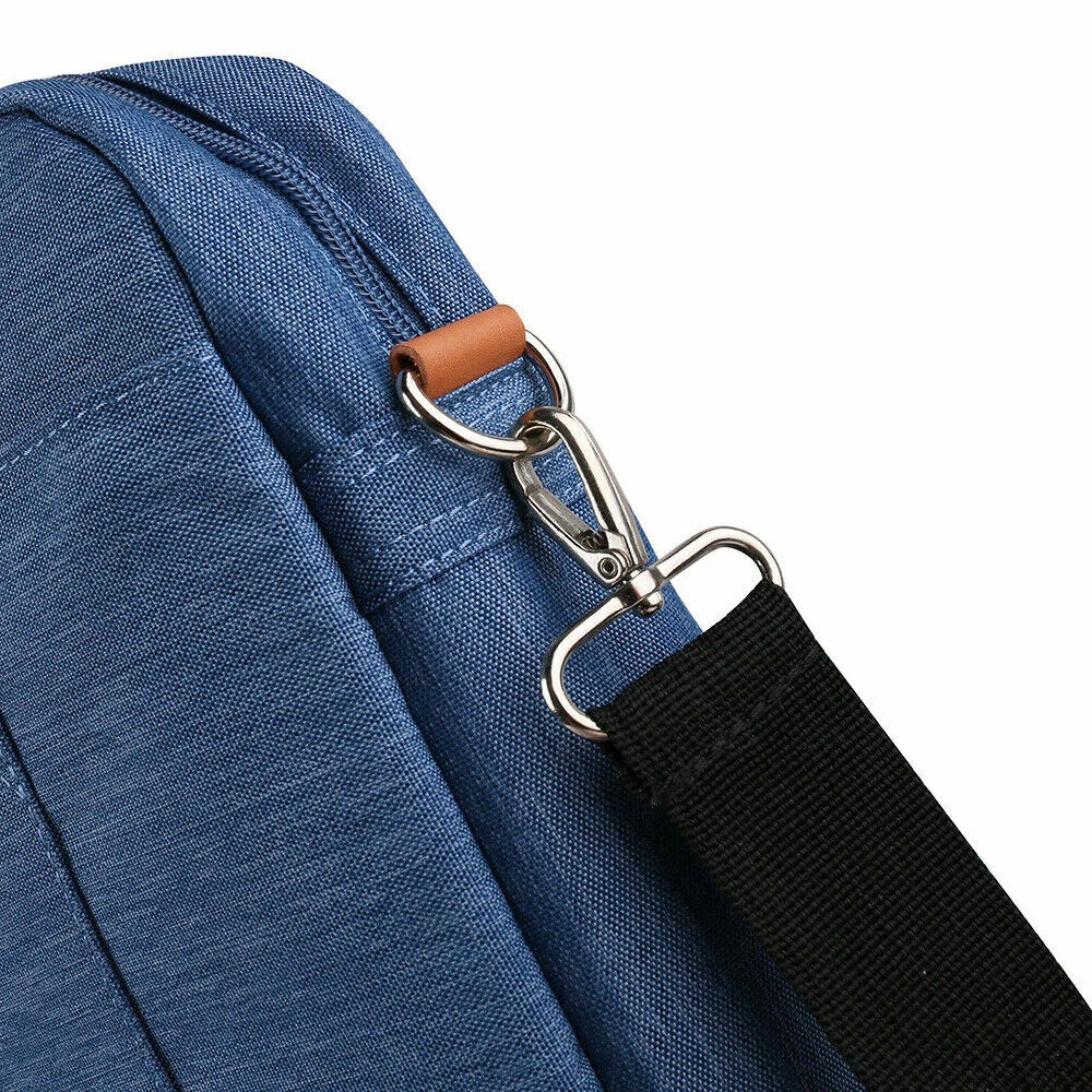 Back. Kitcheniva - Travel Shoulder Messenger Bag Carry Case For 15" Laptop Blue - Blue.