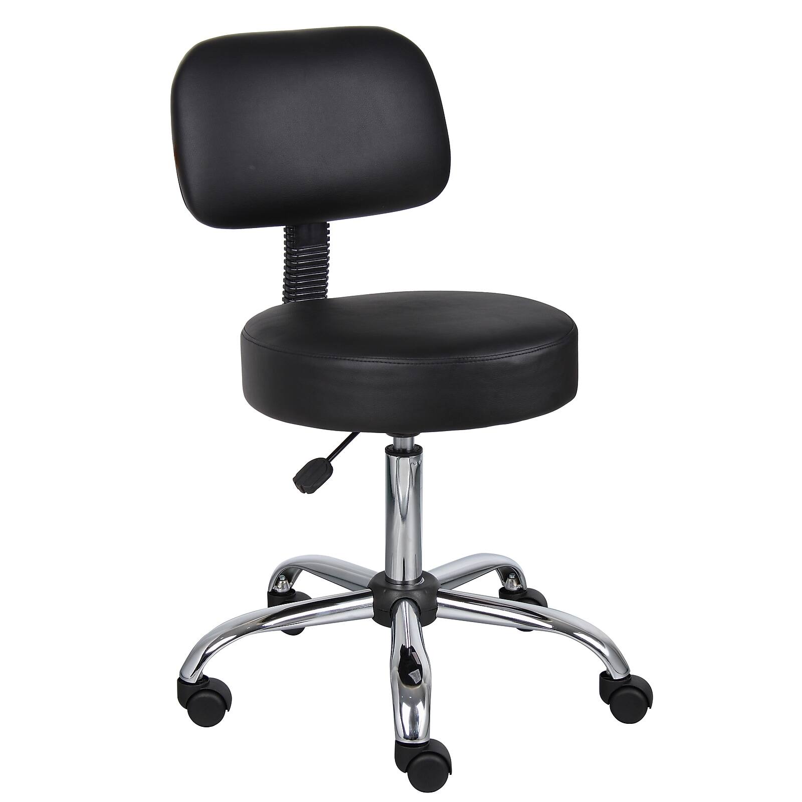 Front. Boss Office Products - Boss Be Well Armless Medical Spa Professional Drafting Stool, Black (B245-BK) - Black.