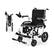 Front. VEVOR - Electric Wheelchair for Adults, 220lbs Capacity, Foldable & Lightweight Motorized Wheelchair, 12-Mile Long Travel Range - Black.