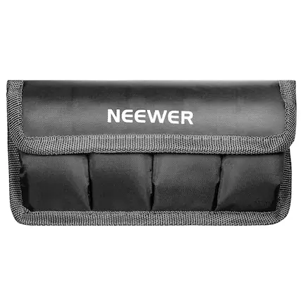 Front. Neewer - Universal Camera Battery Case - Holds LP-E6, EN-EL15, FW50 & AA Batteries for DSLRs.