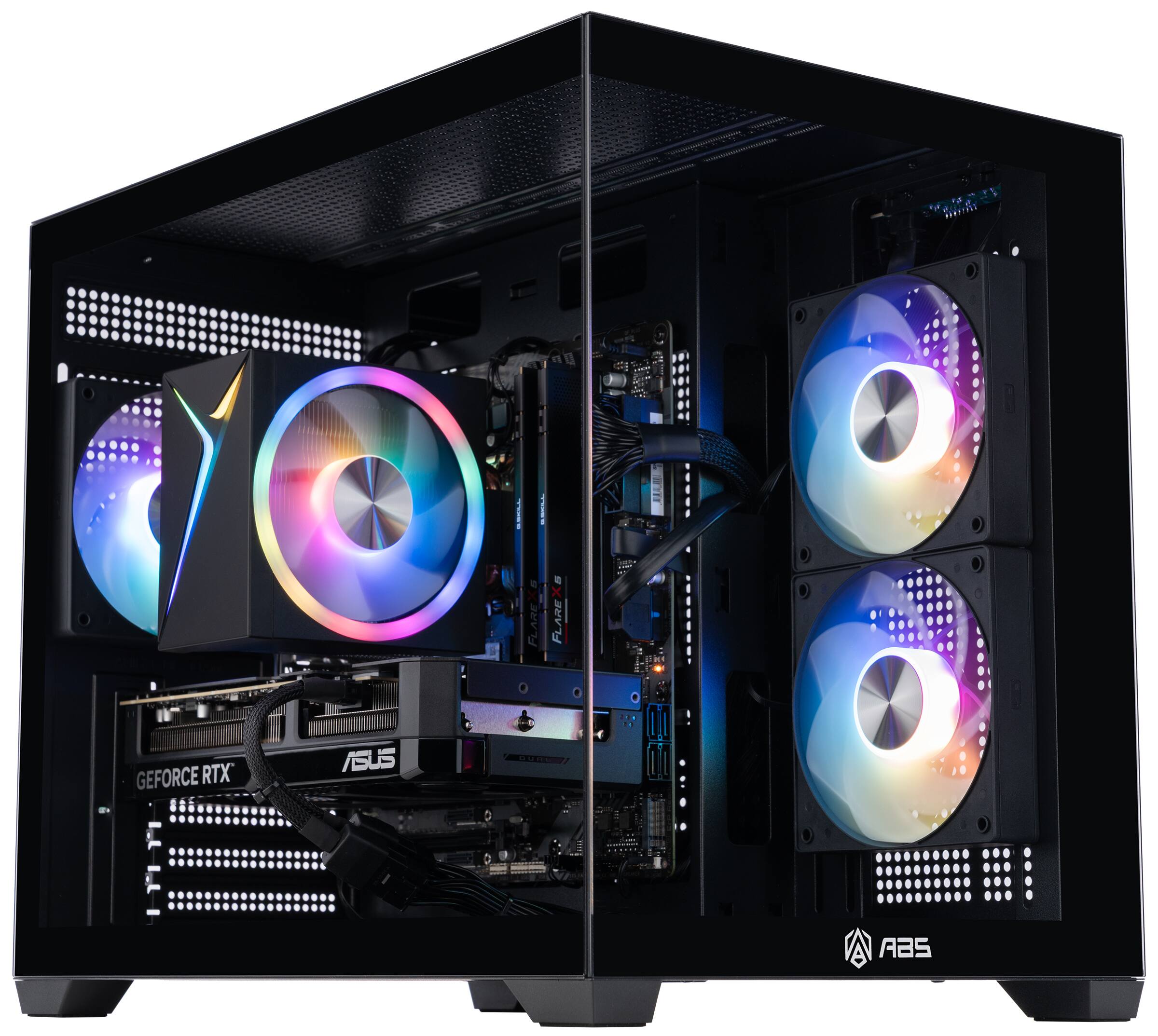 ADVANCED BATTLESTATIONS ABS Flux II Aqua Prebuilt Gaming PC Windows 11 ...