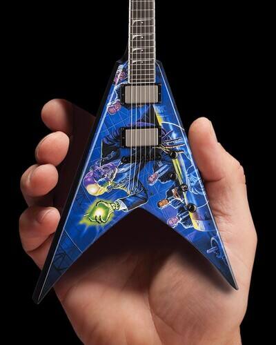Alt View 3. Axe Heaven - Axe Heaven -Dave Mustaine - Dave Mustaine Megadeth Signature V Rust In Peace Mini Guitar Replica - Collectibles - Multicolor.