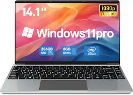 Gezoon - 14.1 inch Laptop Computer, 8GB RAM 256GB SSD, Celeron N4020C Processor(Beat N4020), Thin & Portable Laptop Computer - Gray