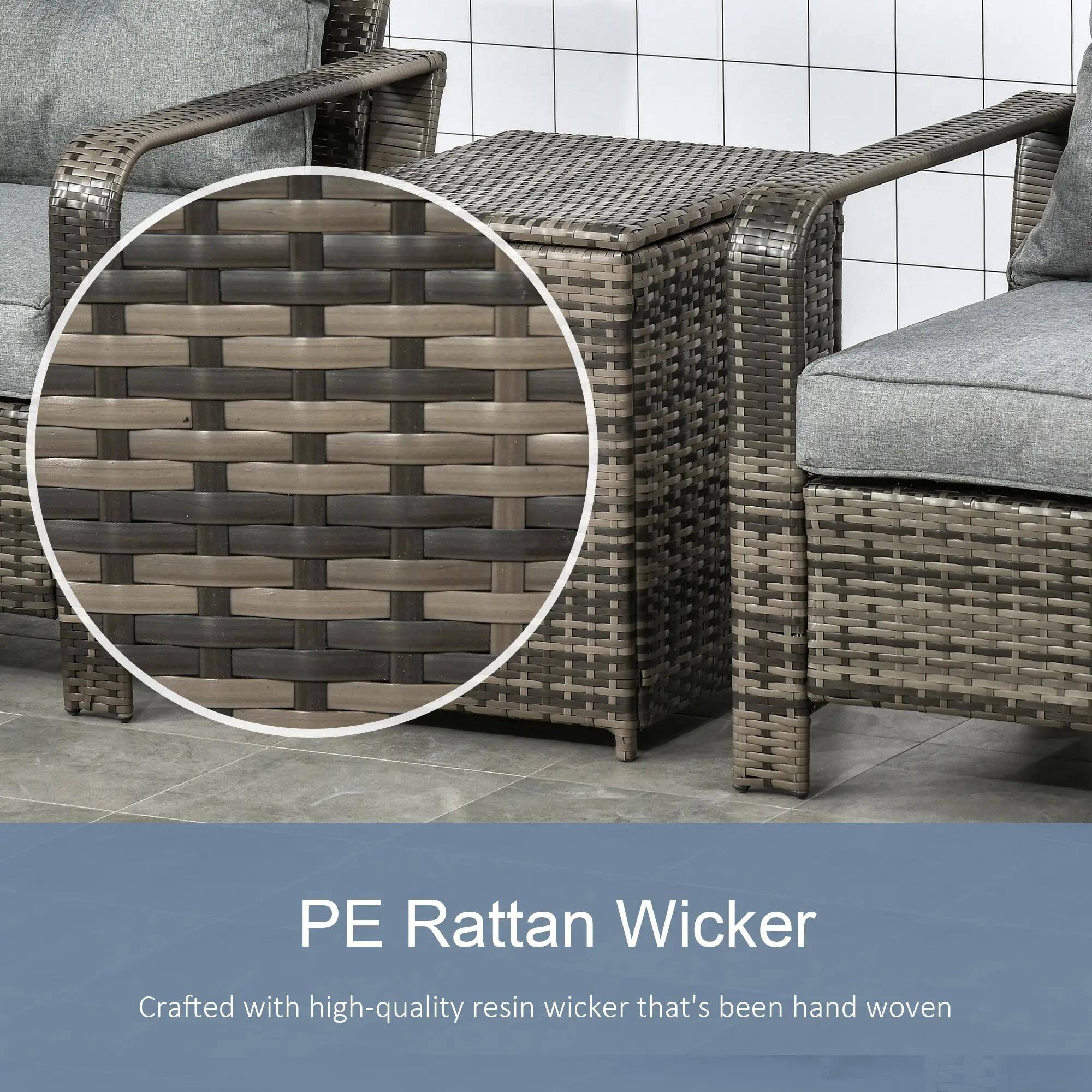 PE Rattan Wicker
Crafted with high-quality resin wicker that's been hand woven