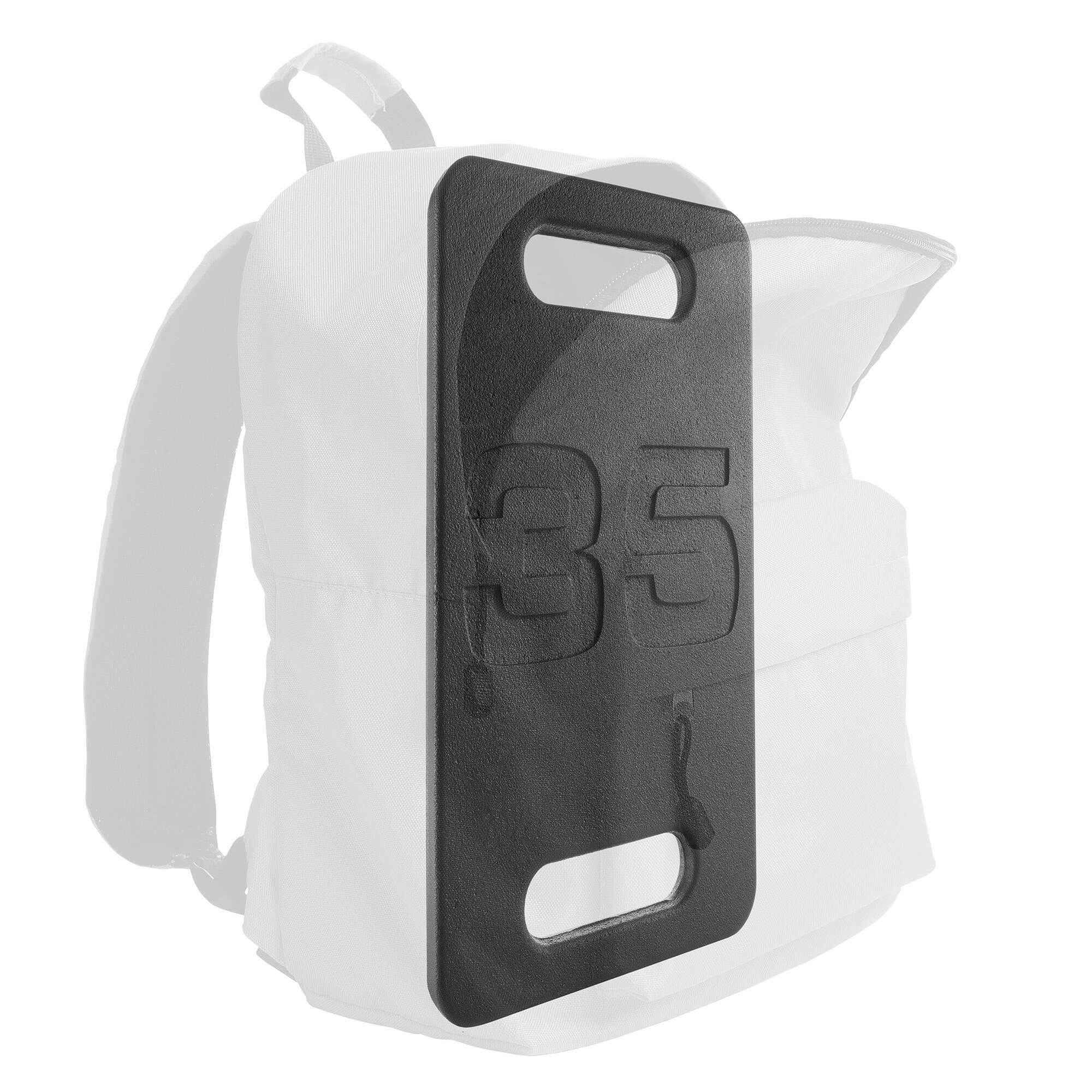 Alt View 4. Philosophy Gym - Cast Iron Ruck Weight - Weighted Fitness Plate with Handle - 10-45 lbs - Cast Iron.