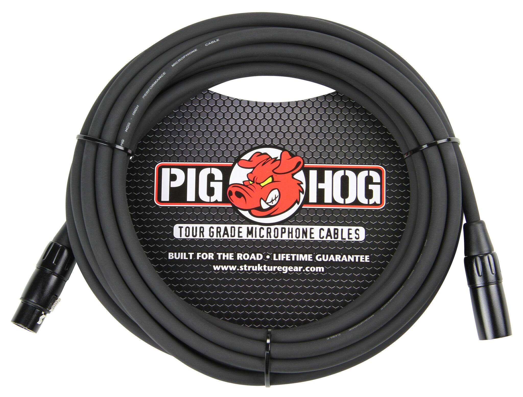CABLE MICROPHONE PERFORMANCE PIG HOG TOUR GRADE MICROPHONE CABLES BUILT FOR THE ROAD LIFETIME GUARANTEE www.strukturegear.com