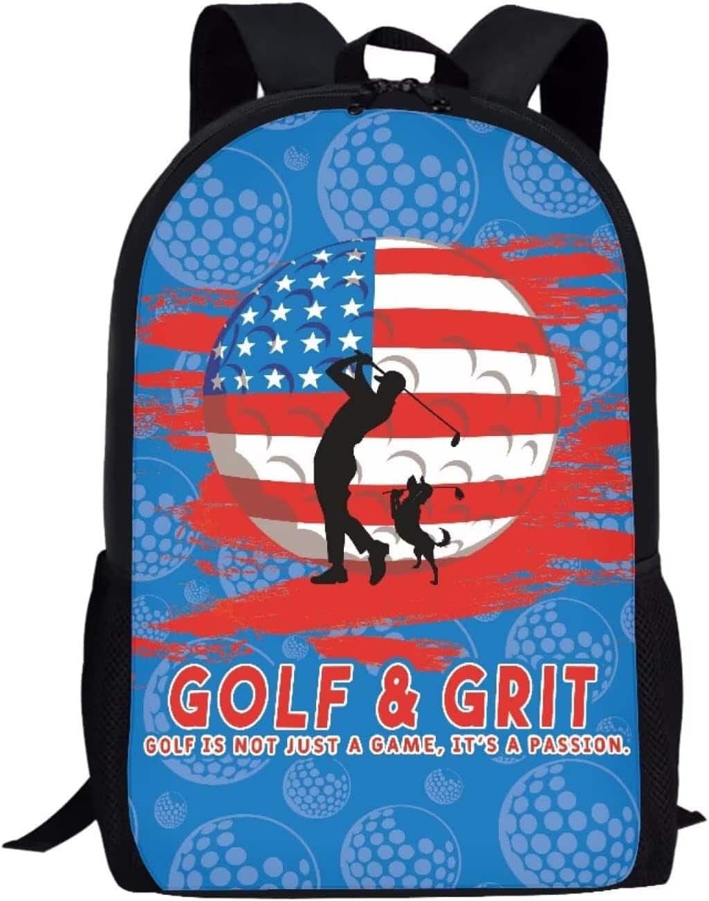 Live At Space - Coloranimal Fashion Galaxy Backpack Universe Planets Printing School Kids - Usa Golf Ball