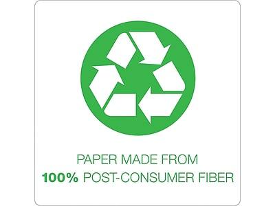 PAPER MADE FROM  
100% POST-CONSUMER FIBER