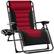 Front. Best Choice Products - Best Choice Products Oversized Padded Zero Gravity Chair, Folding Outdoor Patio Recliner w/ Side Tray - Burgundy - Black/Burgundy.