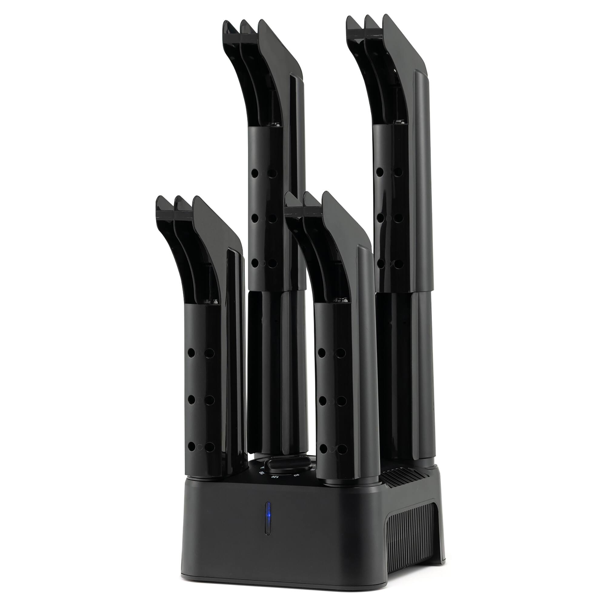 Alt View 19. Costway - 4 Shoe Electric Dryer W/ Timer, Fan For Boot Glove Prevent Odor Mold & Bacteria - Black.