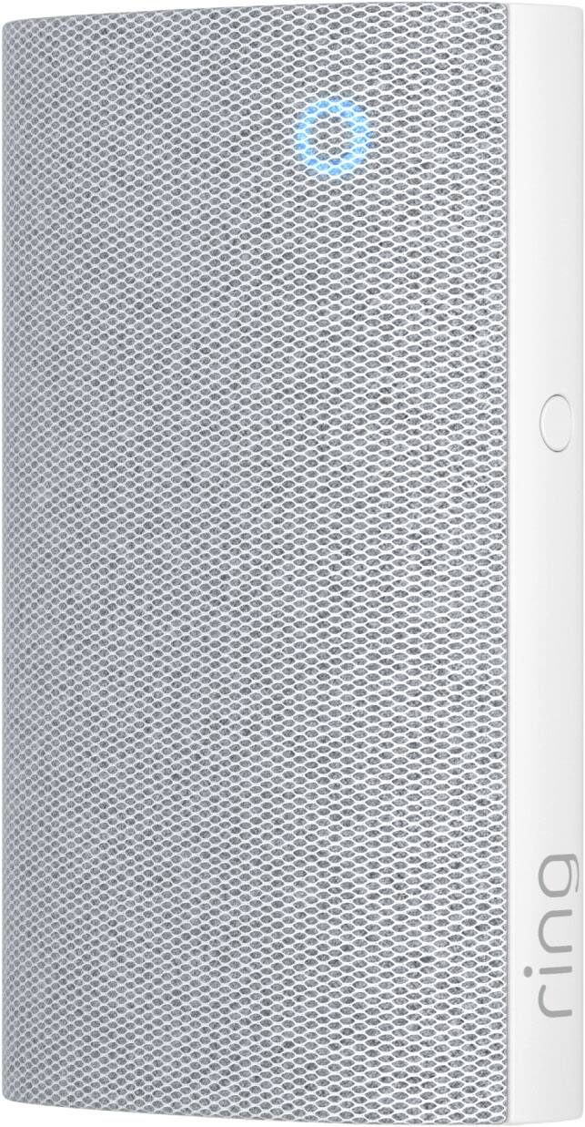 Left. Ring - Ring Chime Plus, Crisp, clear audio alerts for select Ring devices, built-in night-light, customizable tones, easy setup - White.