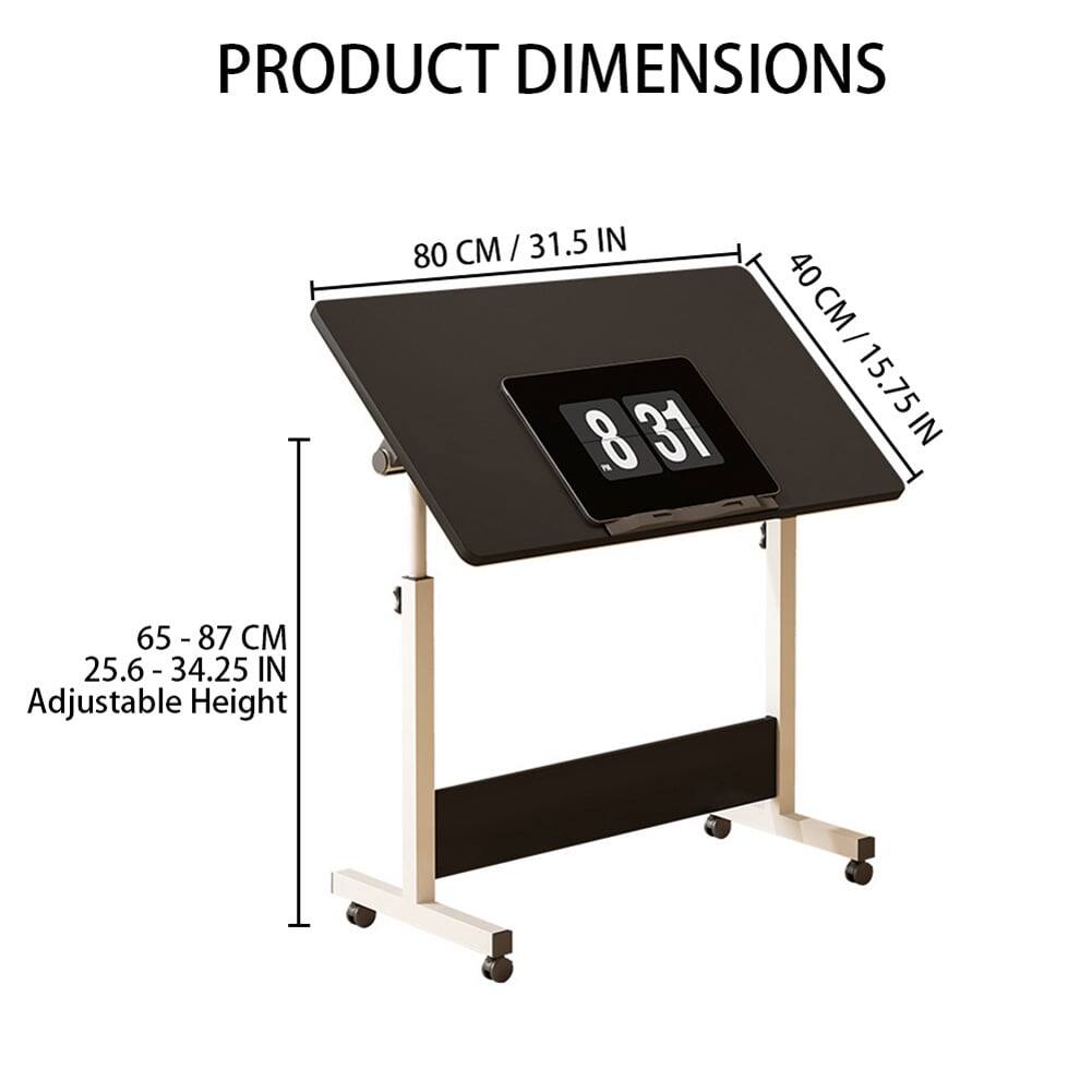 PRODUCT DIMENSIONS

- 80 CM / 31.5 IN
- 40 CM / 15.75 IN
- 65 - 87 CM / 25.6 - 34.25 IN Adjustable Height
