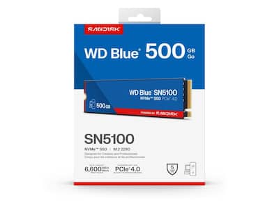 SanDisk WD Blue SN5100 M.2 2280 500GB PCI Express 4.0 x4 3D NAND SanDisk WD Blue SN5100 M.2 2280 500GB PCI Express 4.0 x4 3D NAND