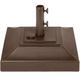 Best Choice Products - Fillable Plastic Patio Umbrella Base Stand, Pole Holder w/ Adjustment Knob, Pyramid Design - Brown - Brown Pyramid