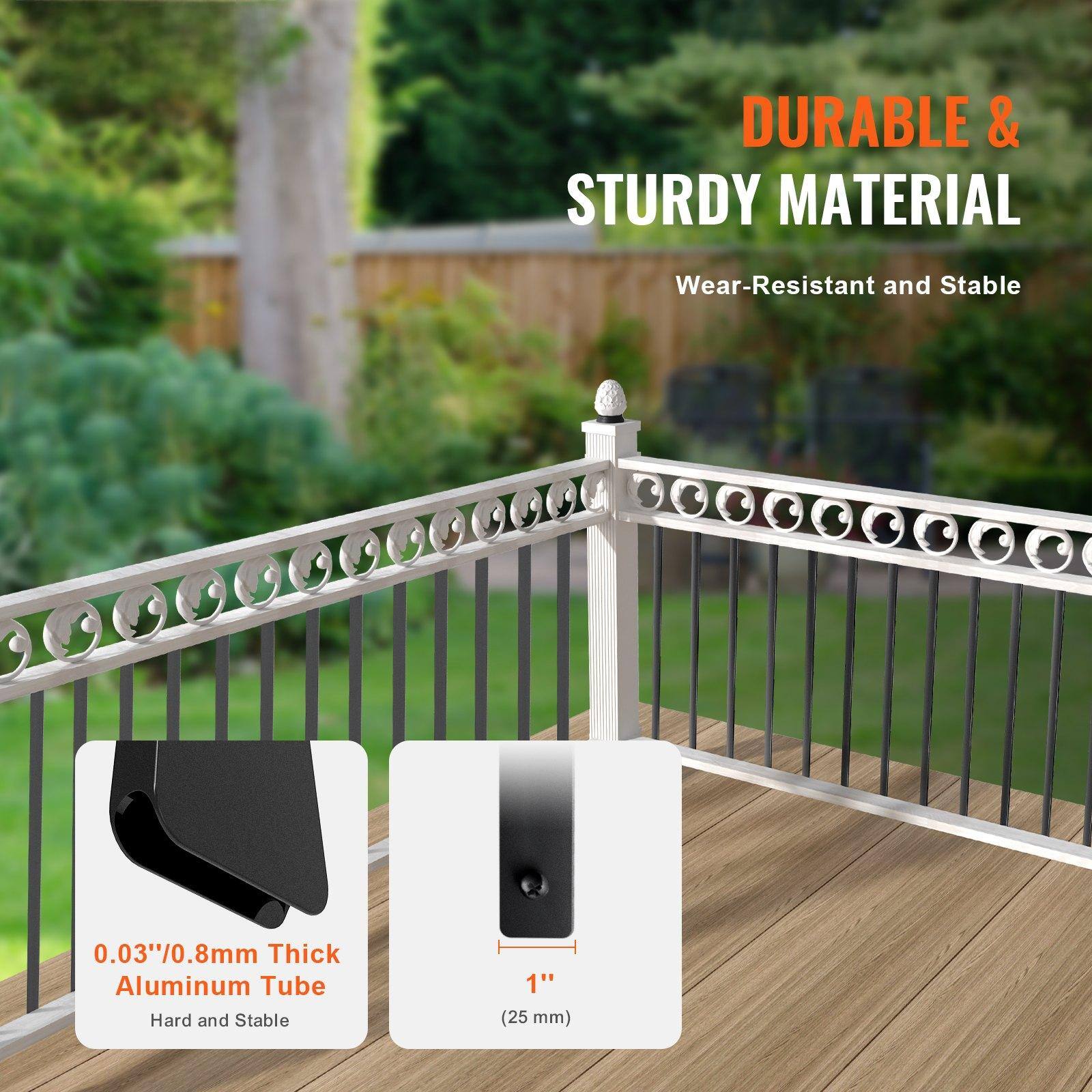 DURABLE & STURDY MATERIAL  
Wear-Resistant and Stable  

0.03"/0.8mm Thick Aluminum Tube  
Hard and Stable  

1" (25 mm)