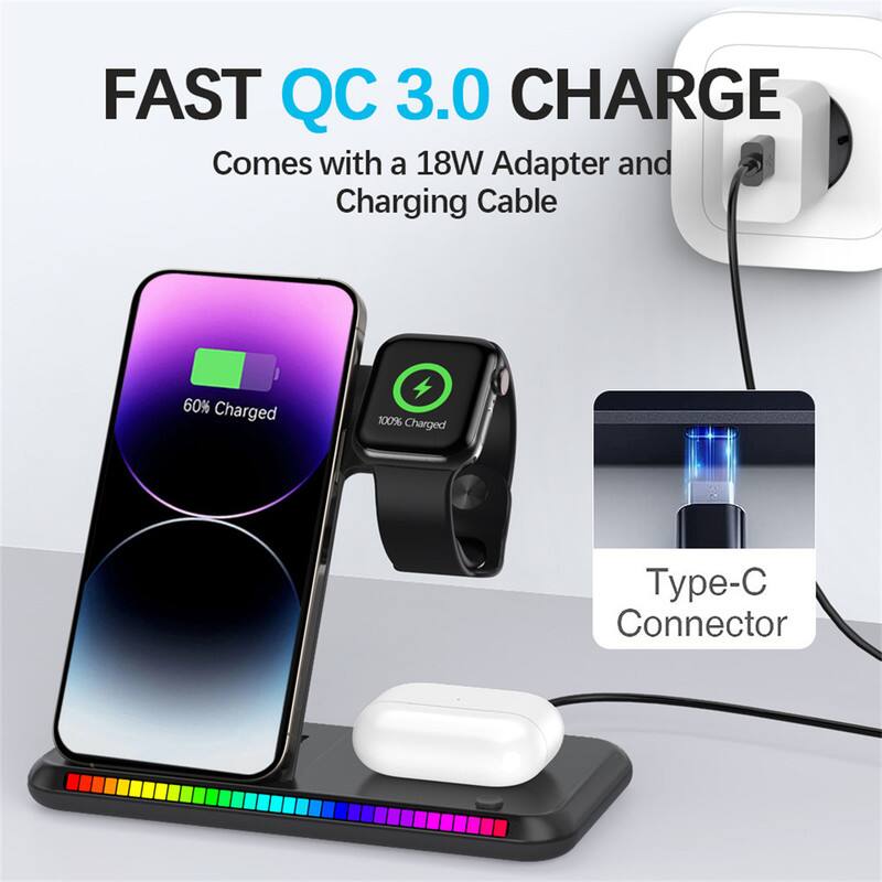 FAST QC 3.0 CHARGE  
Comes with a 18W Adapter and Charging Cable  
60% Charged  
100% Charged  
Type-C Connector
