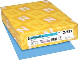 Astrobrights - Colored Paper, 24 lbs., 8.5" x 11", 500 Sheets/Ream - Lunar Blue