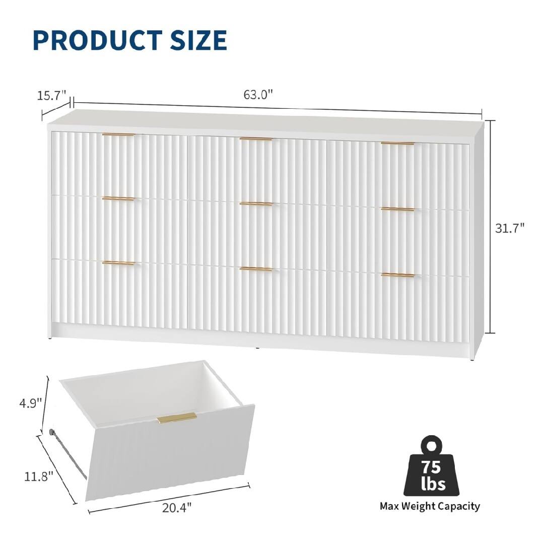 PRODUCT SIZE  
15.7" x 63.0" x 31.7"  
4.9" x 11.8" x 20.4"  
75 lbs Max Weight Capacity