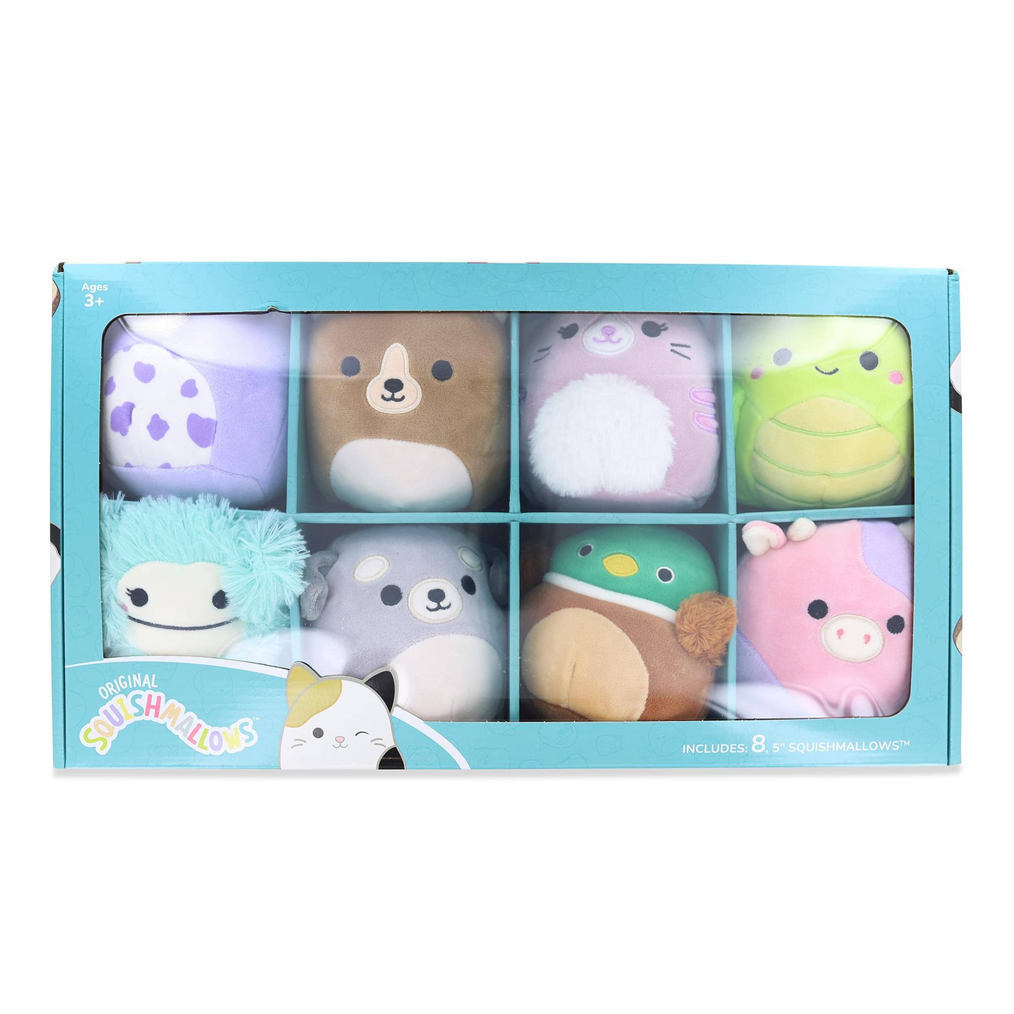 Ages 3+ ORIGINAL SQUISHMALLOWS INCLUDES: 8 5" SQUISHMALLOWS