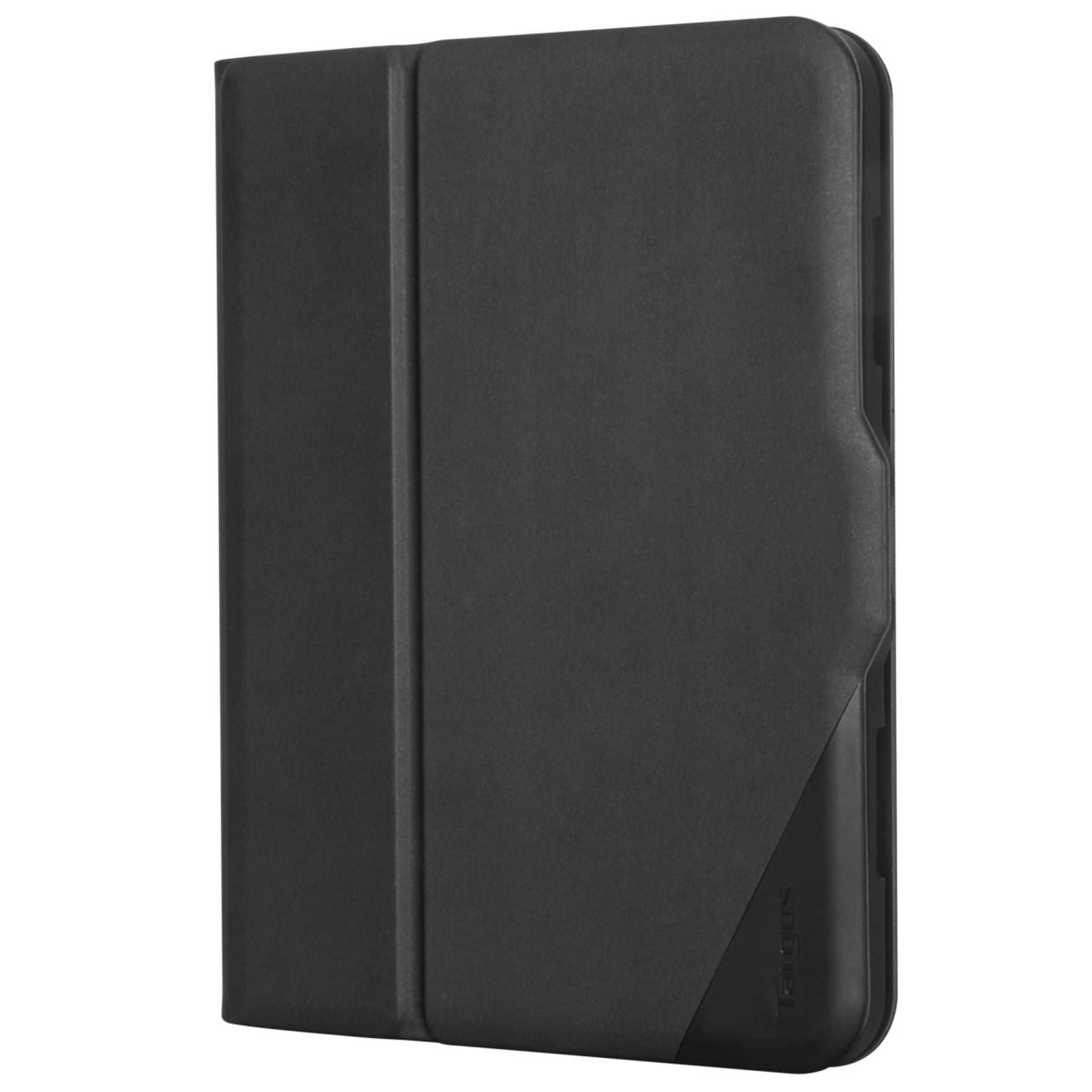 Left. Targus - VersaVu Slim Antimicrobial Case for Apple iPad mini (A17 Pro) and iPad mini (6th generation 2021) - Black.
