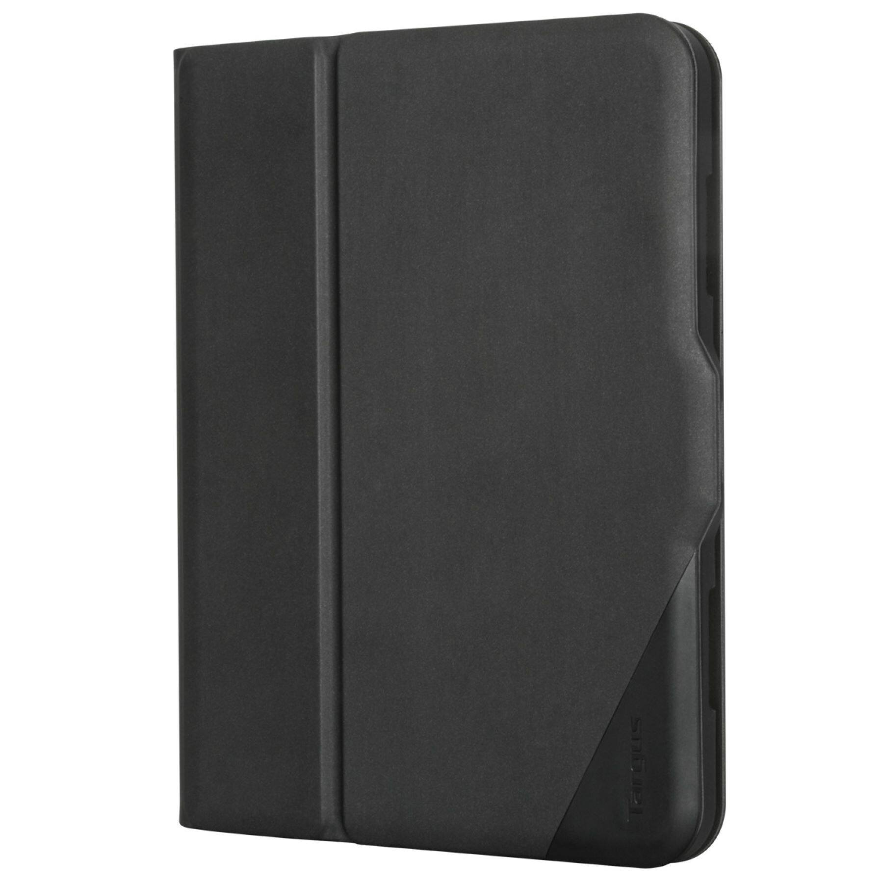 Left. Targus - VersaVu Slim Antimicrobial Case for Apple iPad mini (A17 Pro) and iPad mini (6th generation 2021) - Black.
