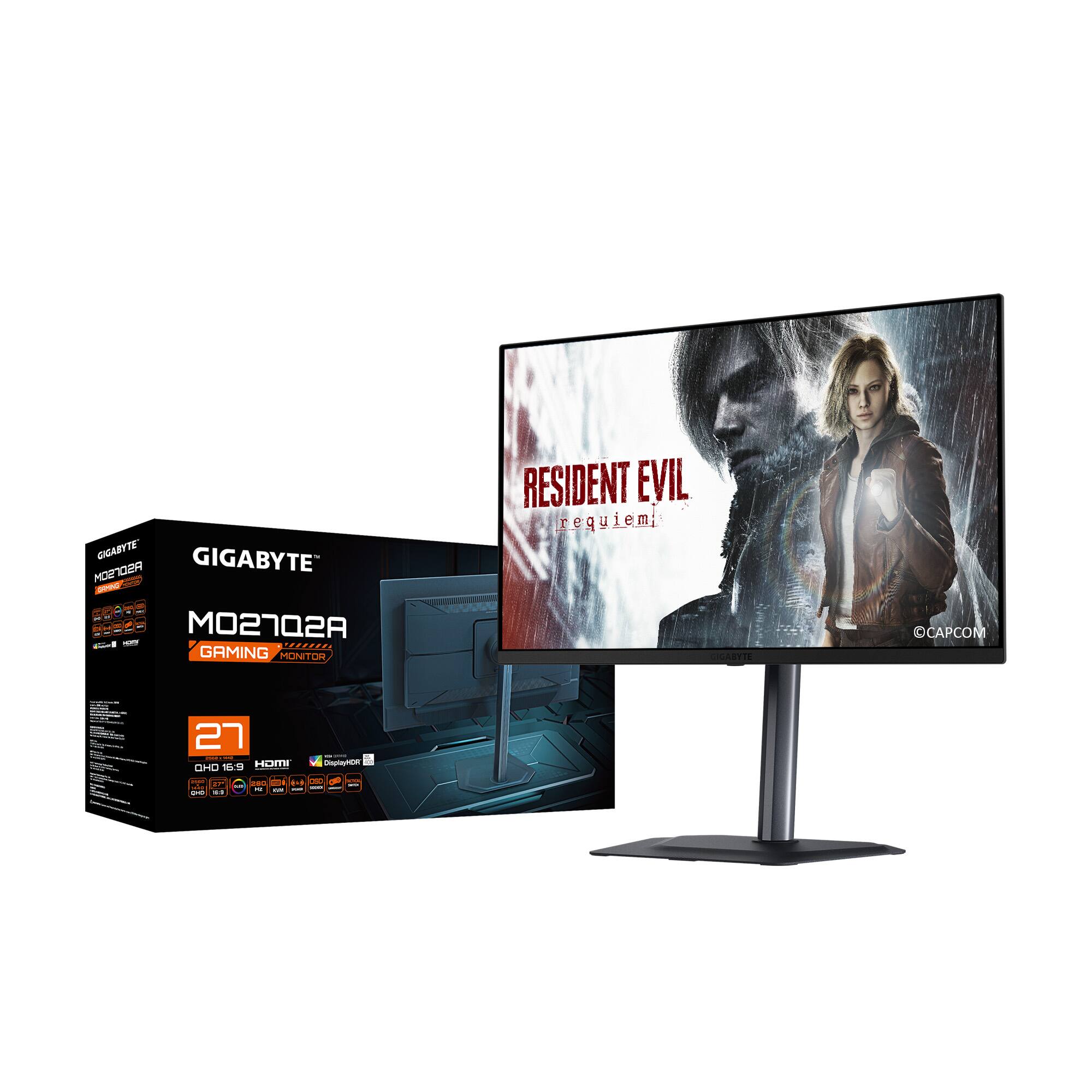 GIGABYTE MO27Q2A - GAMING MONITOR RESIDENT EVIL requiem CAPCOM