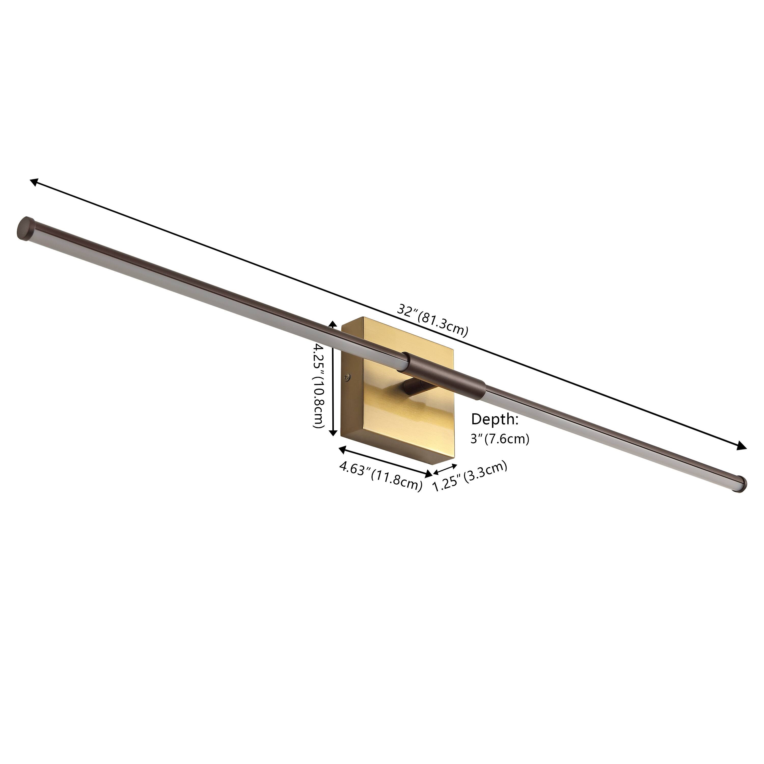 32" (81.3cm)  
4.25" (10.8cm)  
Depth: 3" (7.6cm)  
4.63" (11.8cm)  
1.25" (3.3cm)