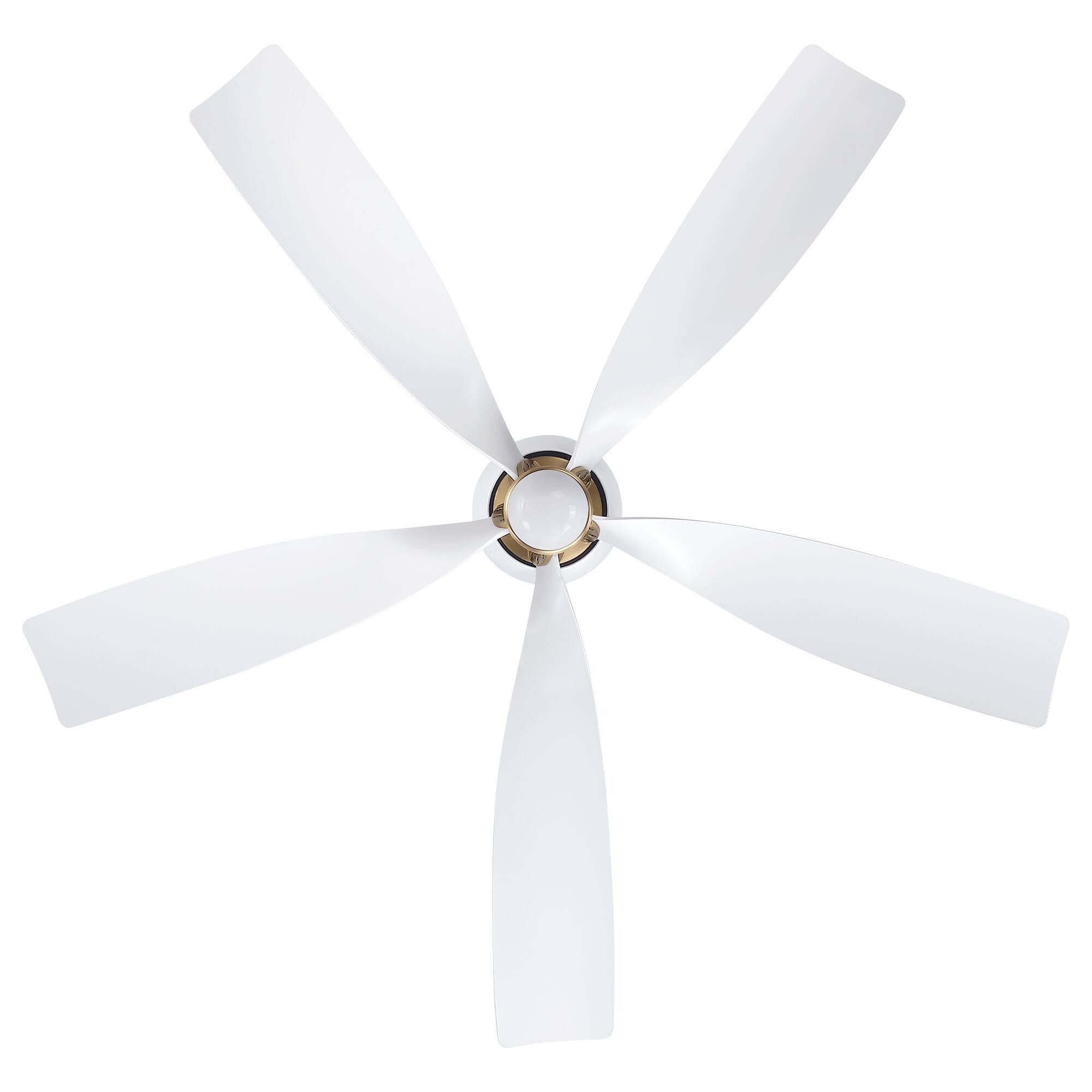 Alt View 10. Parrot Uncle - 52" Modern 5 Blades 6-Speed Flush Mount Low Profile Ceiling Fan with Remote, No Light - White.