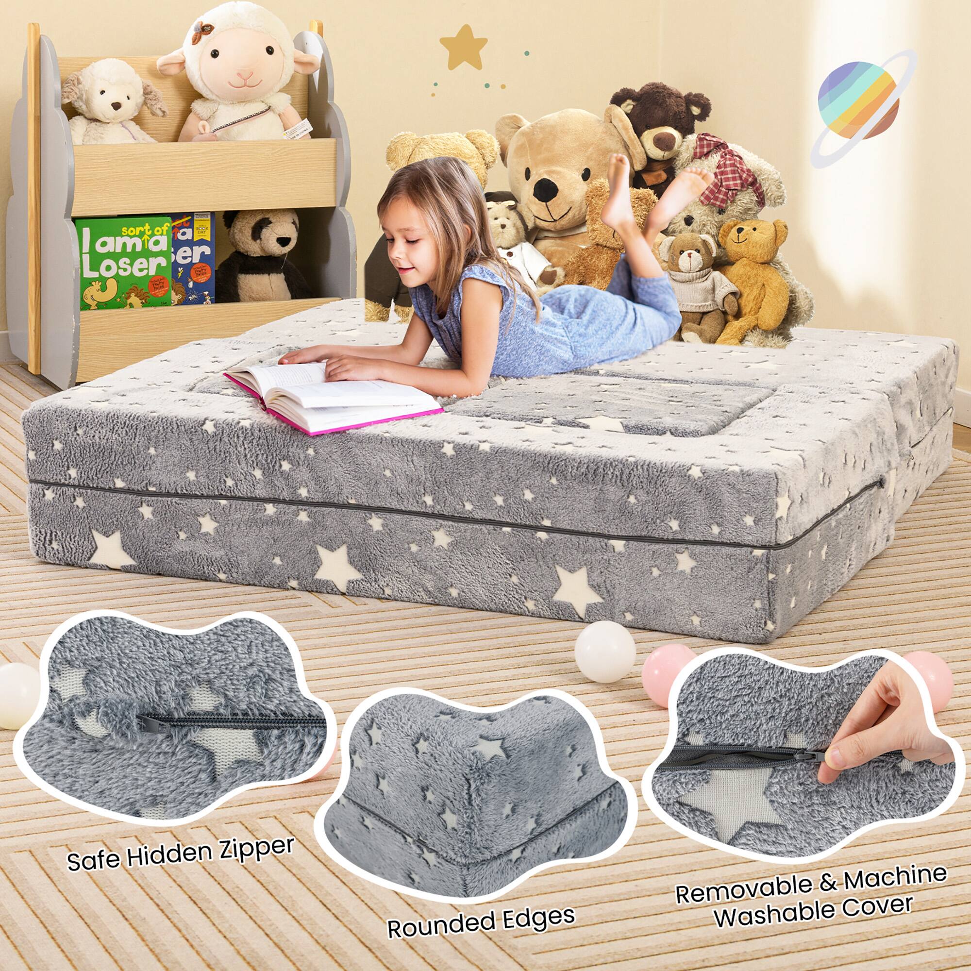 I am a Loser  
Safe Hidden Zipper  
Rounded Edges  
Removable & Machine Washable Cover