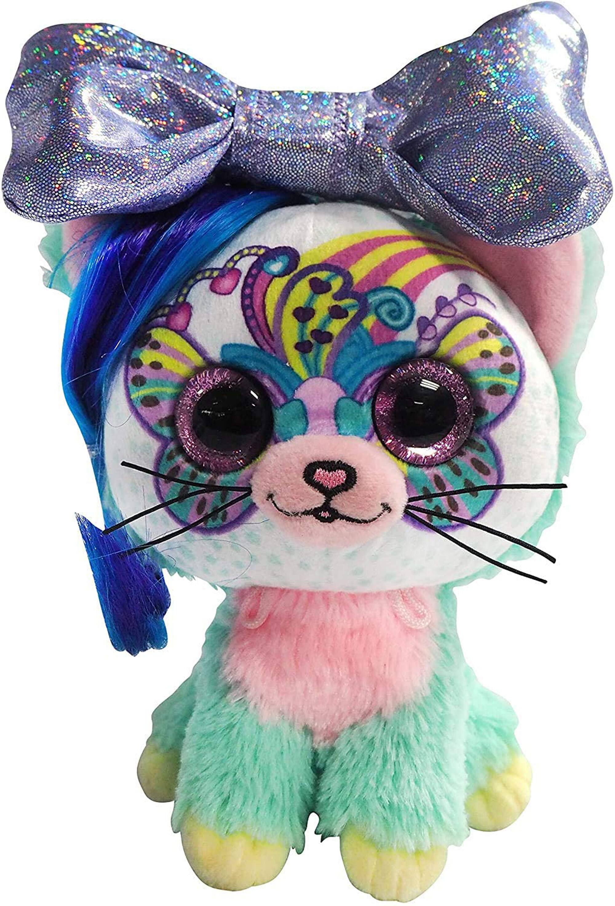 Front. Idea Tank - Little Bow Pets Regular 6" Plush Rainbow Bow Pet.
