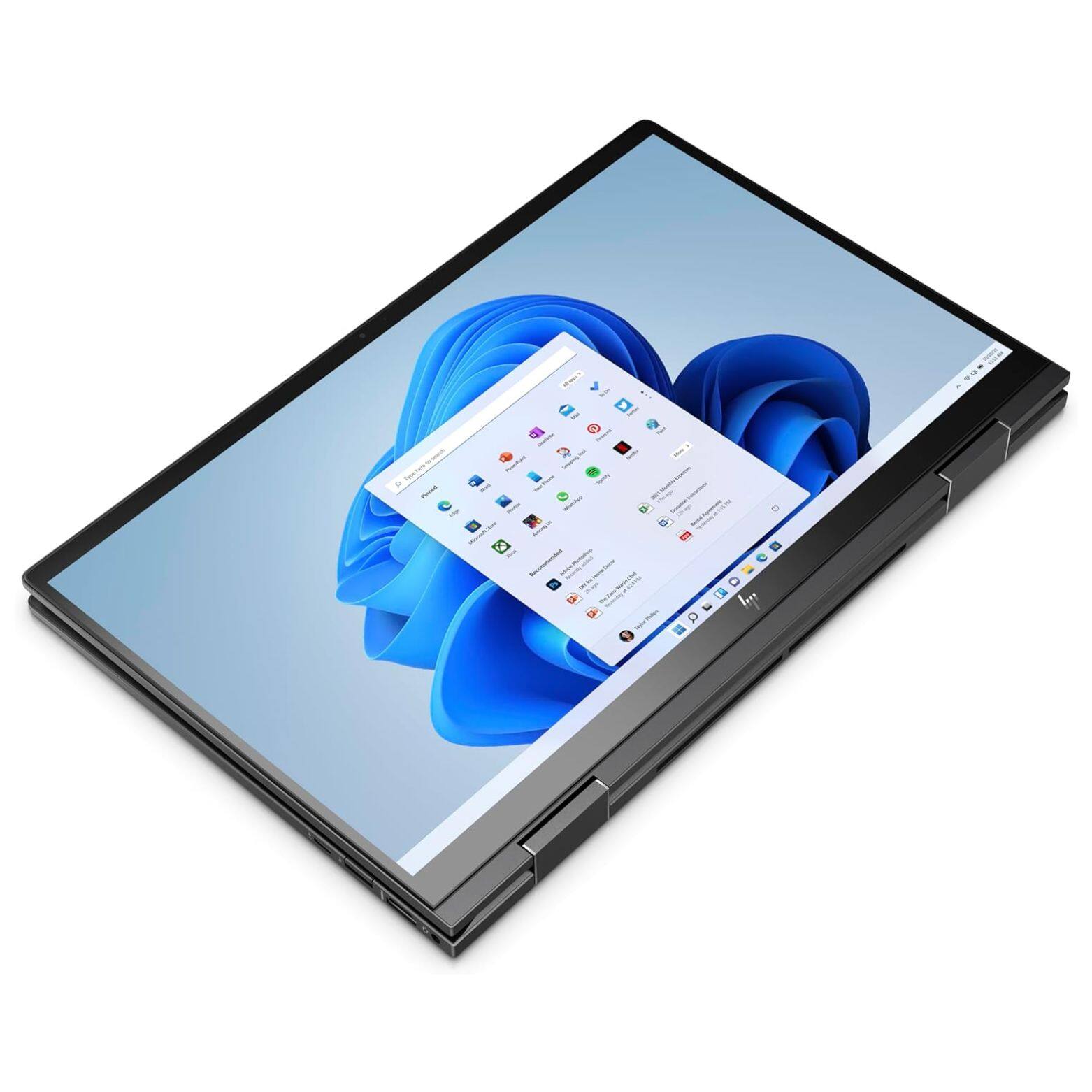 Alt View 3. HP - Envy x360 13-ay0006ca 13" WUXGA Touch AMD Ryzen 7 4700U 2.0 GHz 16GB DDR4 512GB SSD Windows 11 Home Laptop - Black.