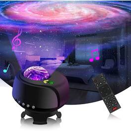 ACJPR - Galaxy Projector with Changing Star Shapes, Bluetooth Speaker, White Noise, Night Light for Kids & Adults