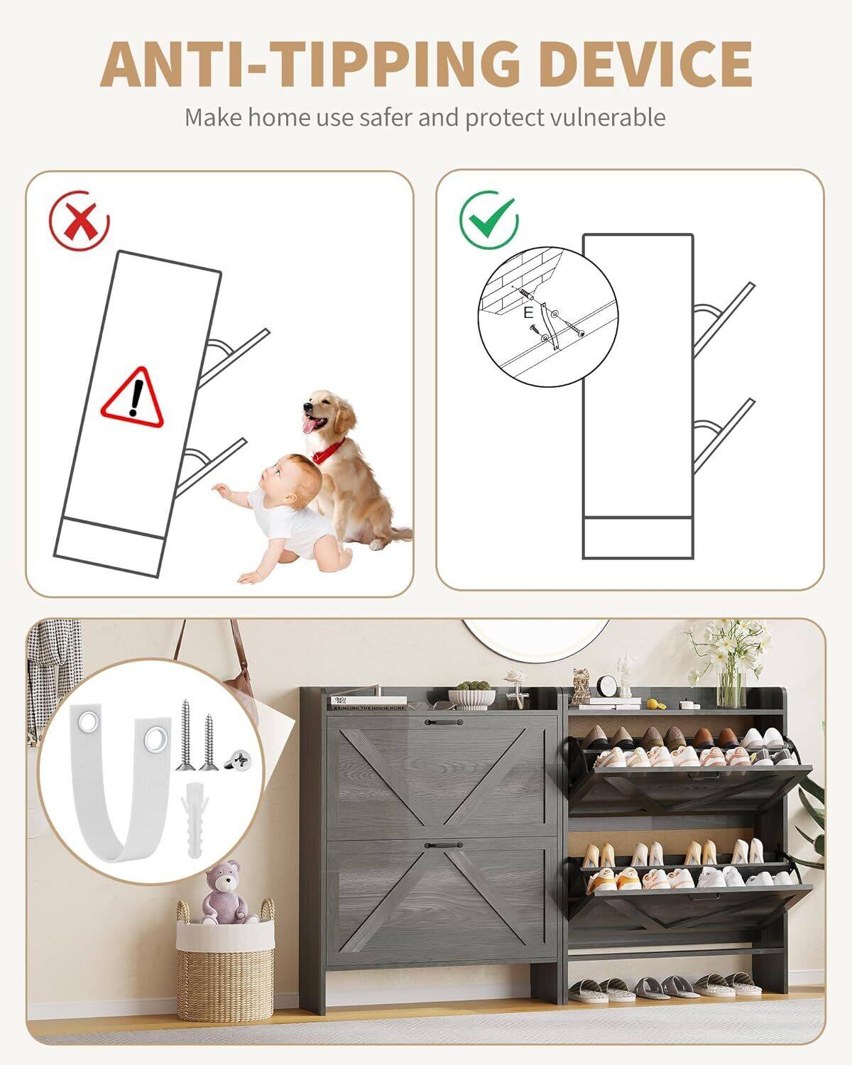 ANTI-TIPPING DEVICE  
Make home use safer and protect vulnerable
