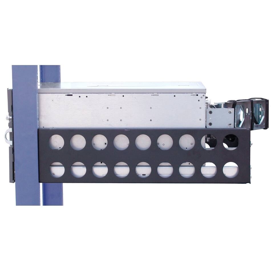 Alt View 10. RackSolutions - RackSolutions 4U Flush Mount Conversion Bracket 2-Pack (26in Deep) with 2U Adapter Brackets 4-Pack (2 bends, 0.59in) - Black.