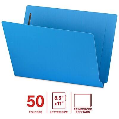 50 FOLDERS  
8.5" x 11" LETTER SIZE  
REINFORCED END TABS