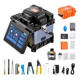 VEVOR - Fiber Fusion Splicer 6 Motors, Core Alignment Fiber Optic Splicer 6s Splicing & 13s Heating with 5" Touch Screen